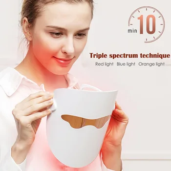 

3 color LED lamp beauty care photon LED mask light skin rejuvenation wrinkle acne whitening facial beauty spa equipment