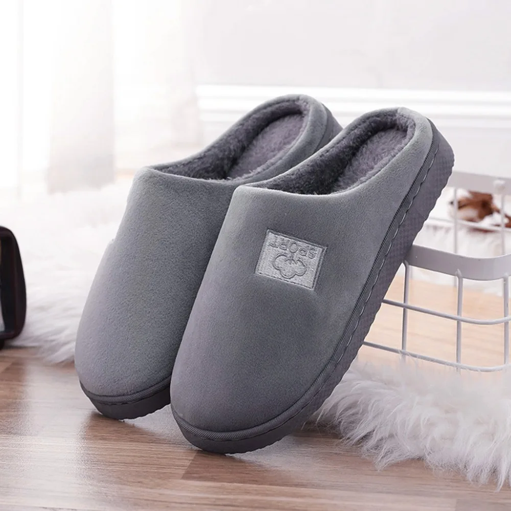 Slippers Women& Man Indoor House plush Soft Cute Cotton Slippers Shoes Non-slip Floor Home Slippers Slides For Bedroom