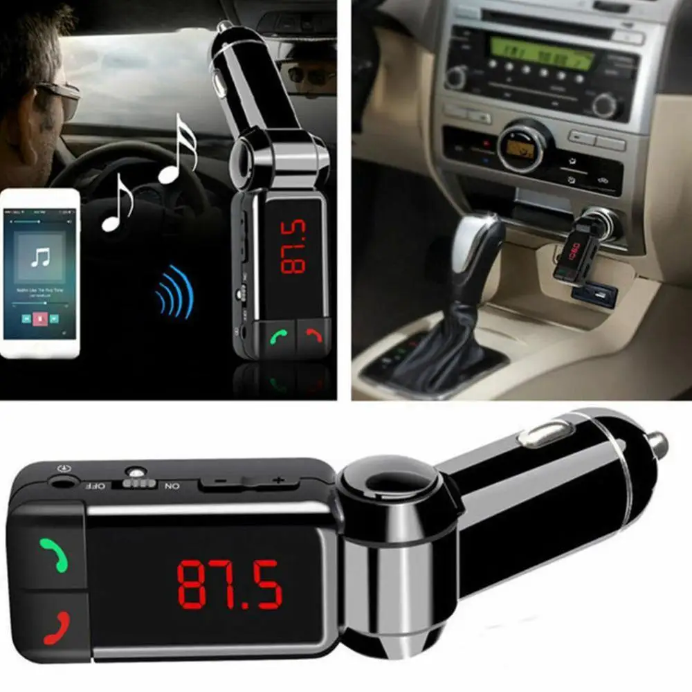FM Трансмиттеры Bluetooth автомобильный комплект fm-передатчик Handsfree Mp3 плеер модулятор с светодиодный дисплей Портативный двойной USB зарядное устройство