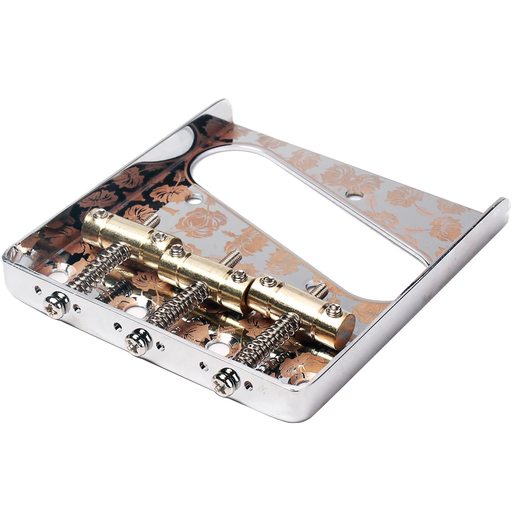 1 Pack Copper 3 Saddle Bridge Tailpiece Replacements for Telecaster Electric Guitar Luthier Supply