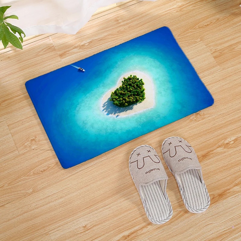 Natural Scenery Print Home Mat Outdoor Doormat Kitchen Floor Carpet Rugs Insole Kitchen Rugs Indoor Bathroom Non-slip Floor Mats