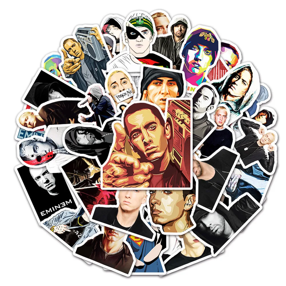 10/50 шт в наборе рэпер Eminem наклейки для ноутбука Чемодан мотоцикл чемодан