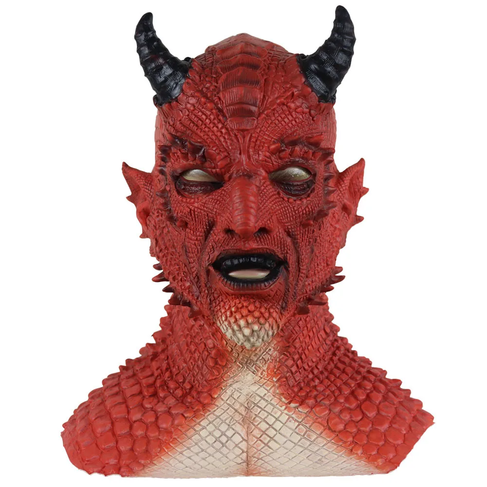 Game DIABLO 3 Boss Demon Belial Cosplay Prop Kids Adult Latex Mask Helmet Horn Headwear Gloves Paw Party Halloween Carnival Suit