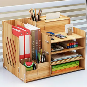 

File box simple multi-layer folder A4 file pen holder office storage information frame student bookshelf table portfolio bag rac
