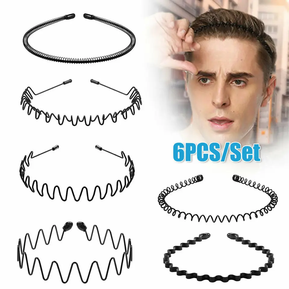 Mens Slicked Back Headband Outdoor Sports Fashion Pigtail Hair BandNever  Paintshedding Metal Head Buckle Clip for Mens Long Hair Braid and other  Hair Styles  Small Wave price in UAE  Amazon