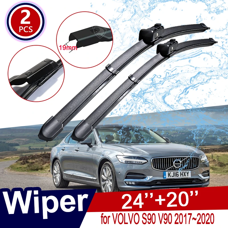 For Volvo S90 V90 17 S 90 V Windscreen Wipers T4 T5 T6 T8 D3 D4 D5 Awd Car Wiper Blades Car Accessories 18 19 Windscreen Wipers Aliexpress