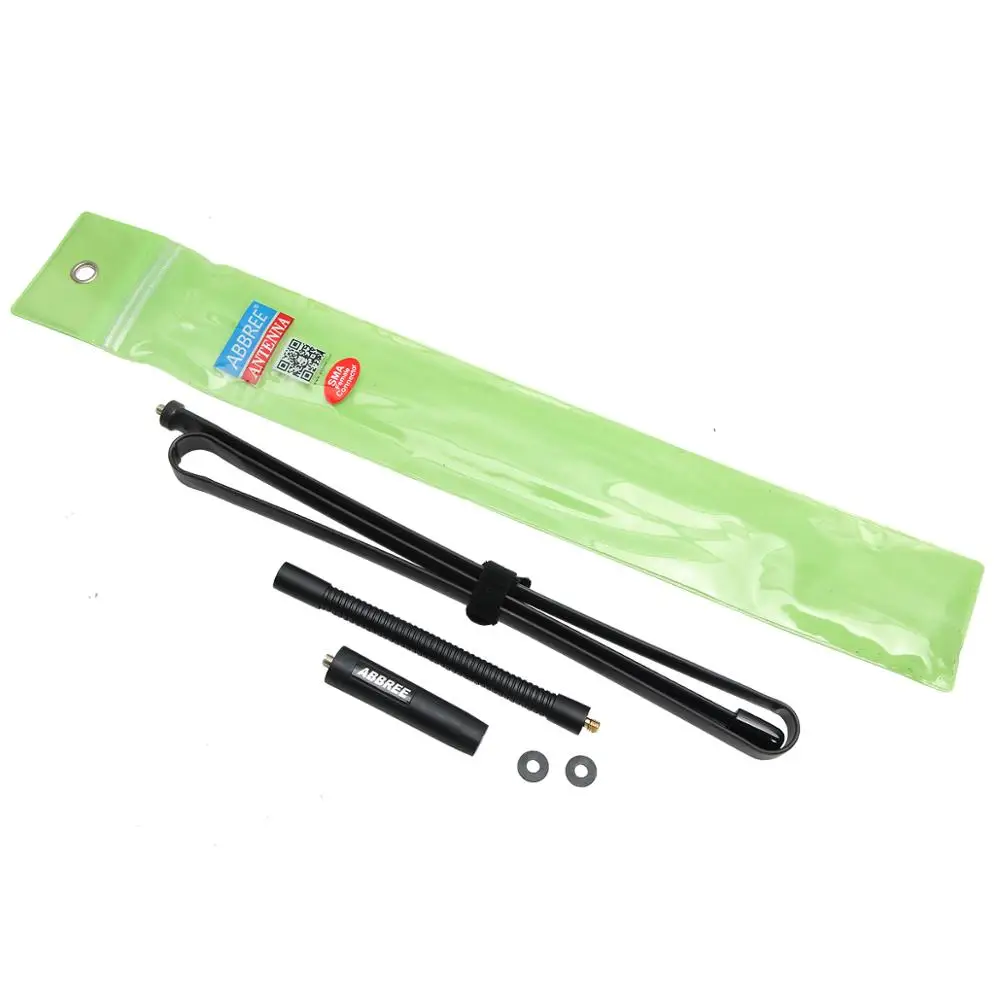 ABBREE AR 152G Gooseneck SMA Female 144/430MHz VHF UHF двухдиапазонная тактическая антенна для Baofeng UV 5R