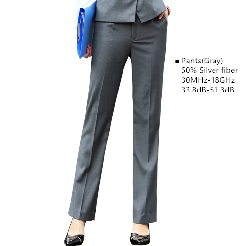 Рекомендуем электромагнитное излучение защитная одежда в западном стиле носить на работе EMF защитный костюм - Цвет: Gray Trousers 100Ag