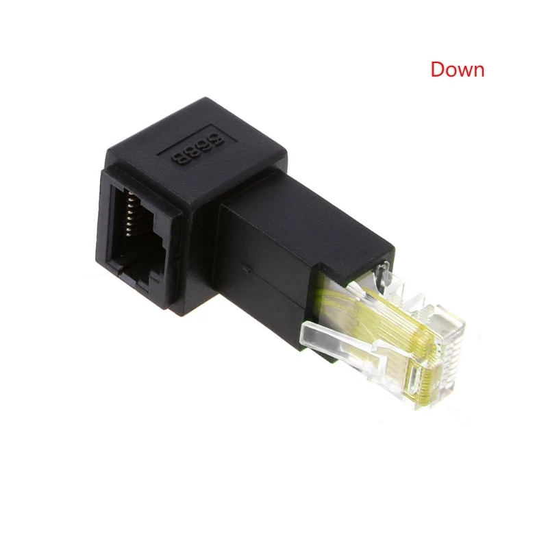 Многоугольный RJ45 Cat 5e штекер гнездо Lan Ethernet Сетевой удлинитель адаптер