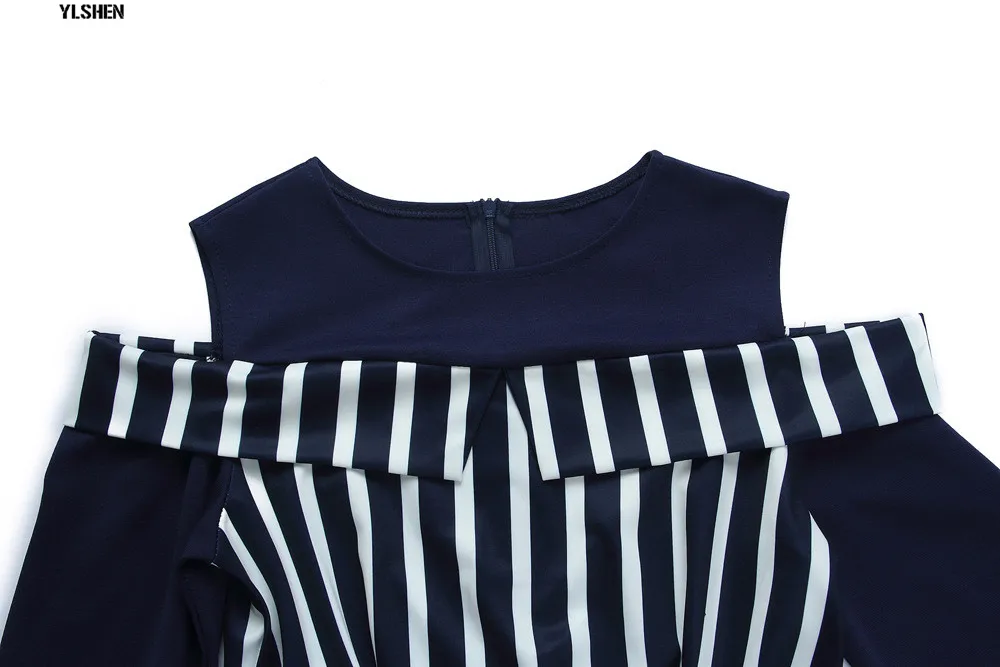 Stripe Print African Dresses for Women Dashiki Africa Dress African Clothes Bazin Ankara Dress Fashion Ladies African Clothing 06