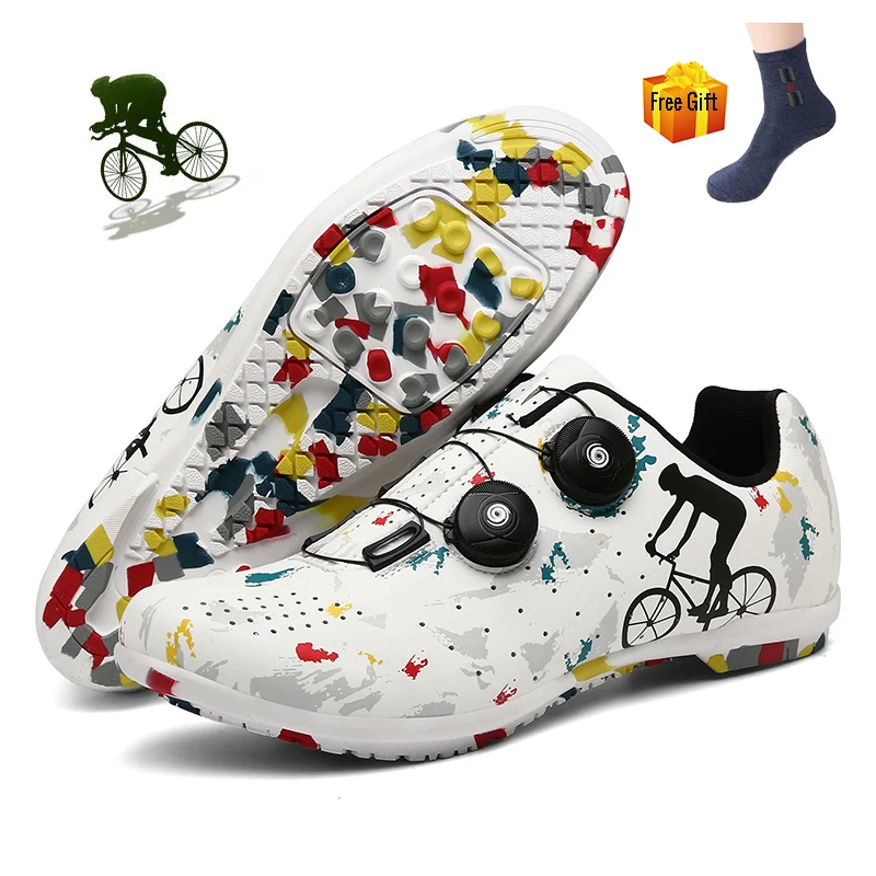 Осенняя велосипедная обувь мужская для дорожного велосипеда спортивная улицы Нескользящие велосипедные