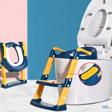 Échelle de toilette pliante pour enfants, siège urinoir avec tabouret réglable, confortable et sûr