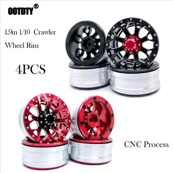 

4PCS 1.9 Inch RC Rock Crawler Alloy Wheel Rim Beadlock for 1:10 Axial SCX10 90034 90035 90044 D90 4WD TRX-4 RC Car Part