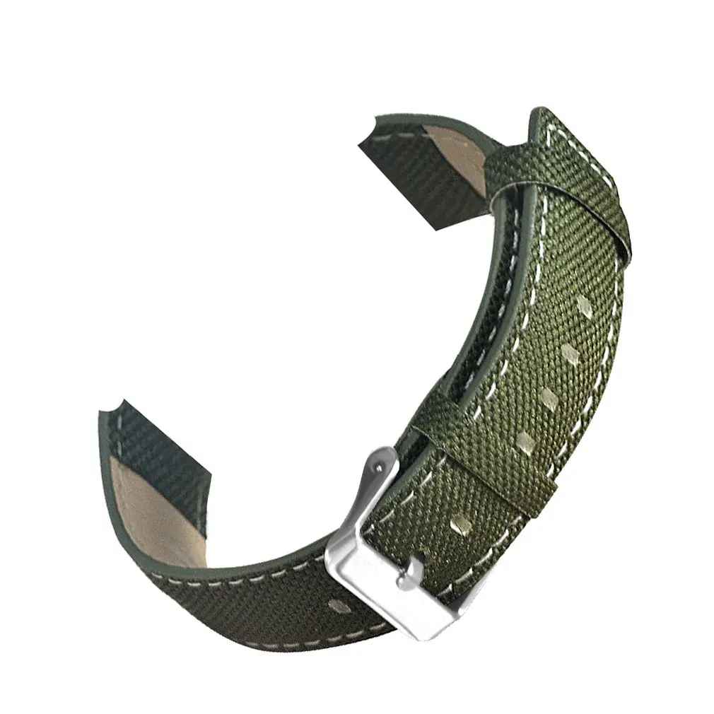 Для Wami Watch 2/2S Amazfit Stratos Холст+ кожаная Автомобильная линия плоский ремешок аксессуары для часов спортивные часы с силиконовым ремешком