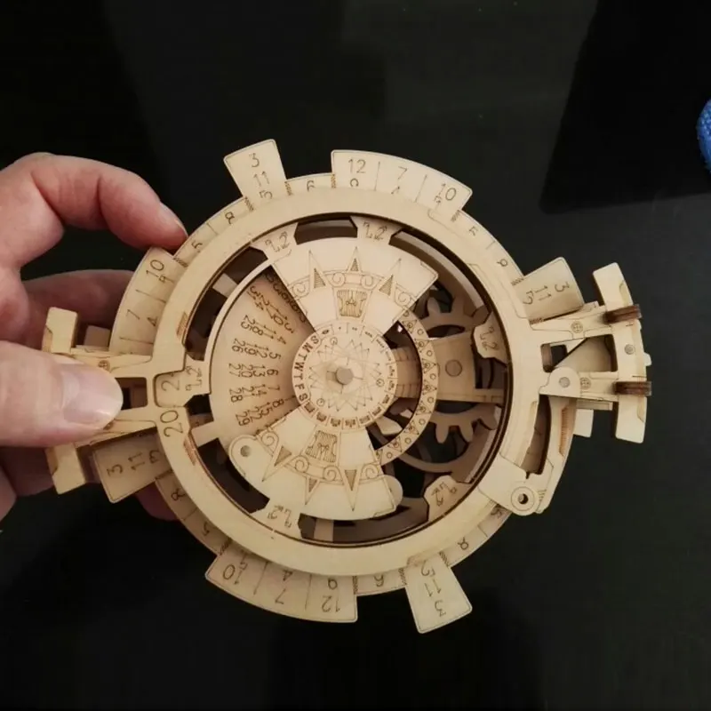 Rolife DIY Модель вечный календарь 3D деревянная головоломка винтажное украшение дома настольные аксессуары подарок для детей LK201