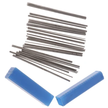 

30Pcs Solid Stainless Steel Wire Winding Bar Rod Coils Wrapping Jewelers Tool