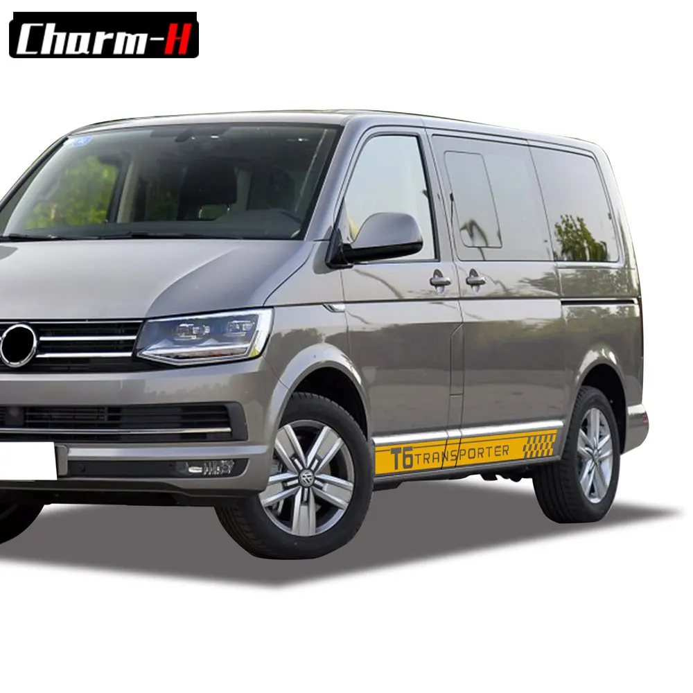 2 шт. боковые полосы наклейки для VW Volkswagen транспортер T5 T6 Campervan виниловая наклейка
