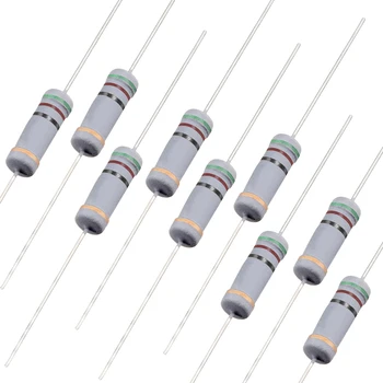 

uxcell 100pcs 1W Carbon Film Resistor 5% Tolerance 4 Color Bands Group 27R -560R 1KR-6.8KR 51R