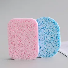 2 шт., для мытья лица, утолщение, удобный, мягкий, для кожи, макияж, пуховка, деликатный очиститель, губка, средство для глубокой очистки, инструменты для удаления хлопка, пояс, коробка