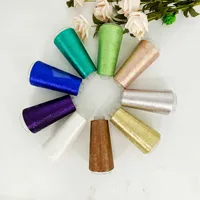 COOMAMUU 2000Meters Metalic Silk Thread Color Gold Thin Partner Yarn for Hand Knitting Sweaters 50g/roll 2