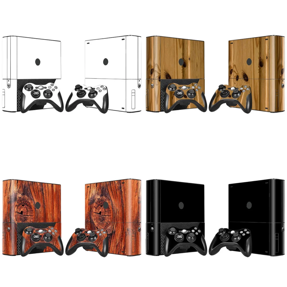 Чистый и деревянный дизайн виниловая Защитная пленка для Xbox 360 E с 2 крышки