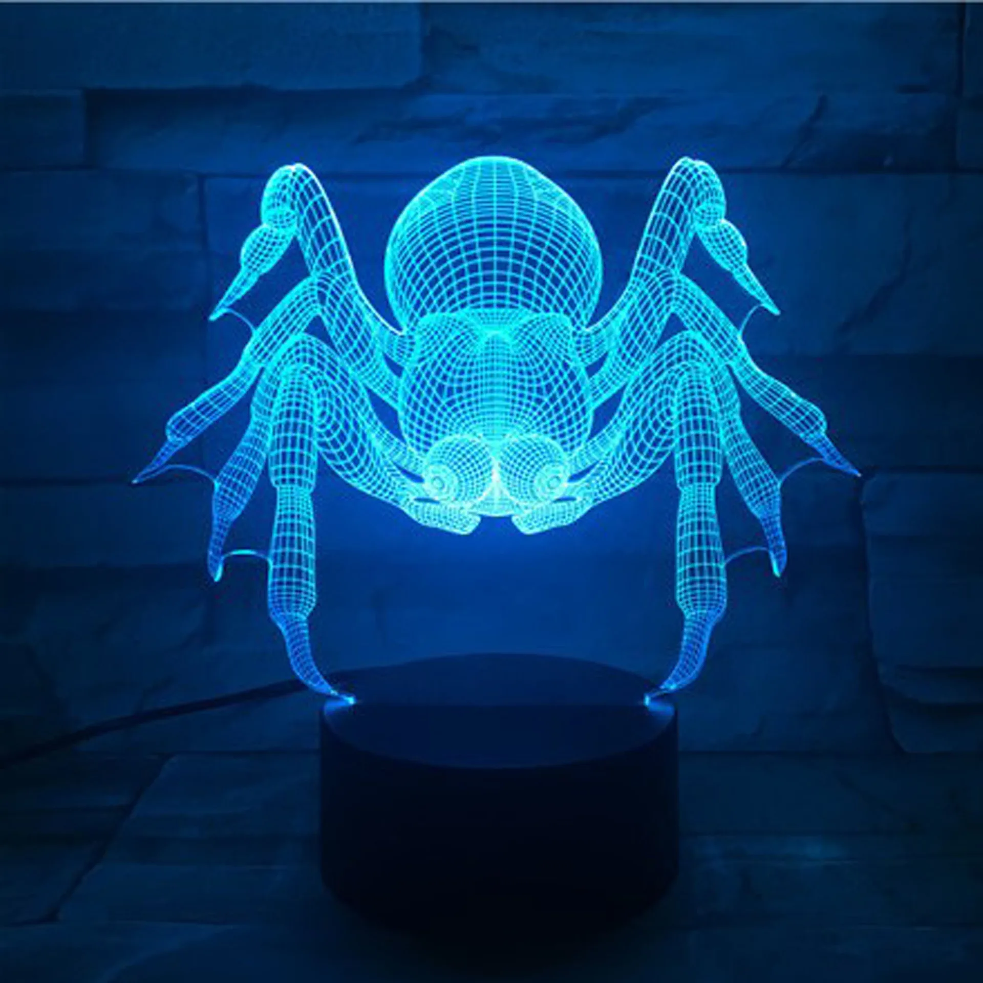Нежное кольцо с камнем пульт дистанционного управления 3D визуальная лампа светодиодный полноцветный меняющий трехмерный стерео маленький ночник пять цветов Bluetoo