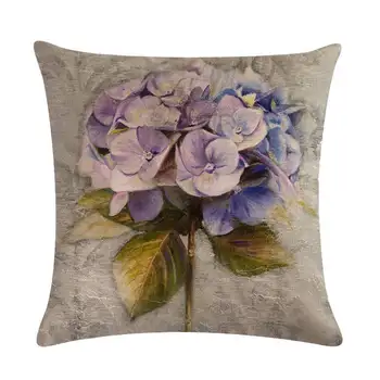 

Flower Bouquet Series Pattern Linen Pillowcase Cushion Cover Decor Supplies 45x45cm Cushion Cover Car Sofa Throw Pillow Case
