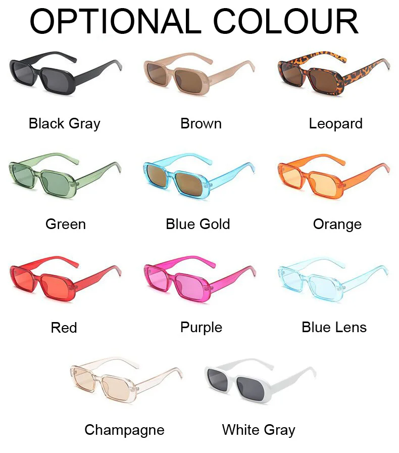 Vintage Square Sunglasses For Women Designer Retro Frame Style_voghion.com