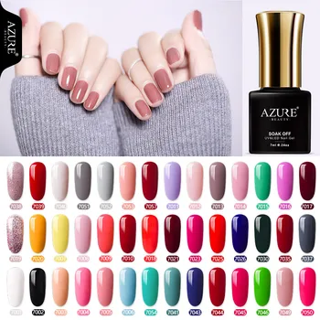 

Azure Beauty Salon Gel Nail Polish Soak Off Shiny Led Gel Lacquer 7ML Semi Permanent Nail Polish Varnish Need Led Lamp Polish