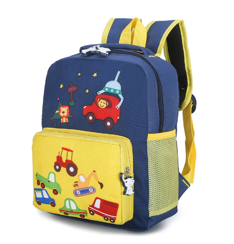 Мультяшные детские школьные сумки для детей 3-5 лет, Мультяшные животные, машинки, рюкзак для девочек и мальчиков, нейлоновая школьная сумка, детский сад, подарок для ребенка