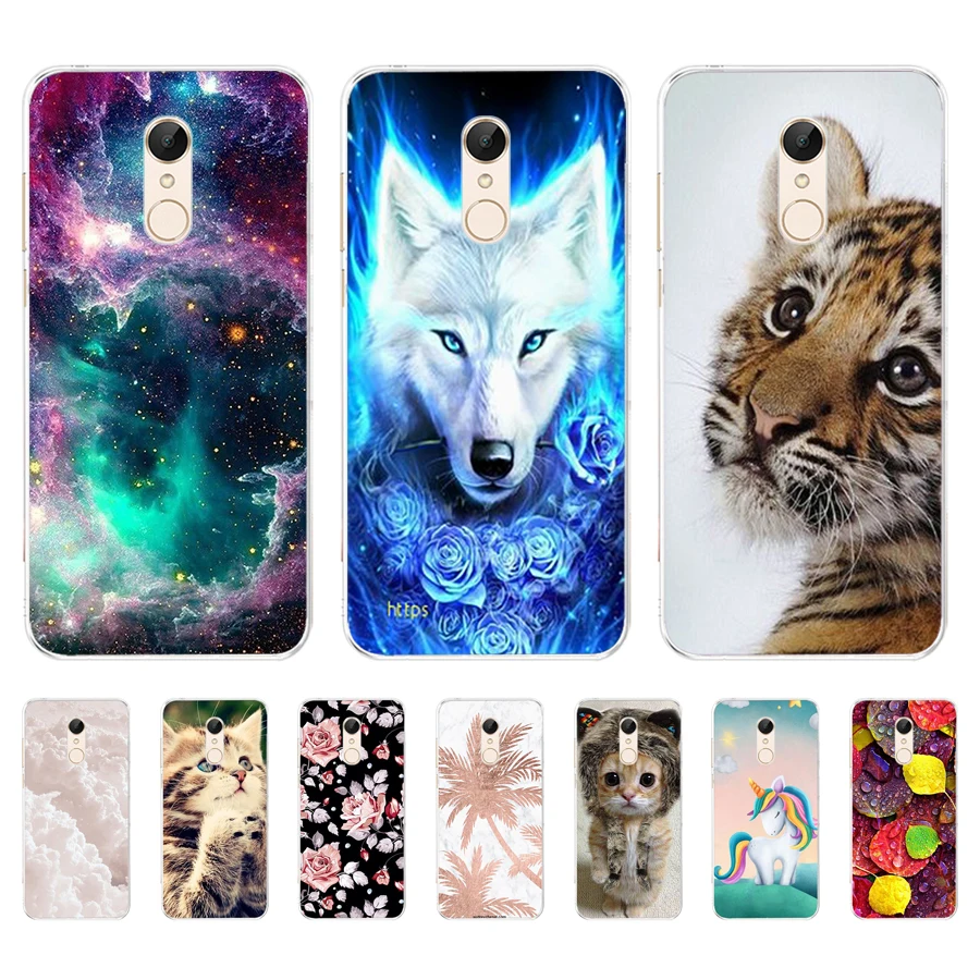 For Xiaomi Redmi 5 5Plus Case Silicone Back Cover Xiomi Plus Pattern Redmi5 Phone Cases | Мобильные телефоны и аксессуары