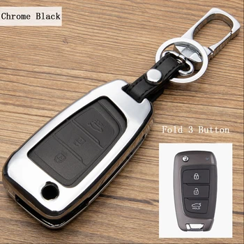 

Car 3 Buttons Key fob Smart Key Covers Accessories Styling Case For Hyundai Elantra Solaris 2016 2017 2018 Auto Protection Shell