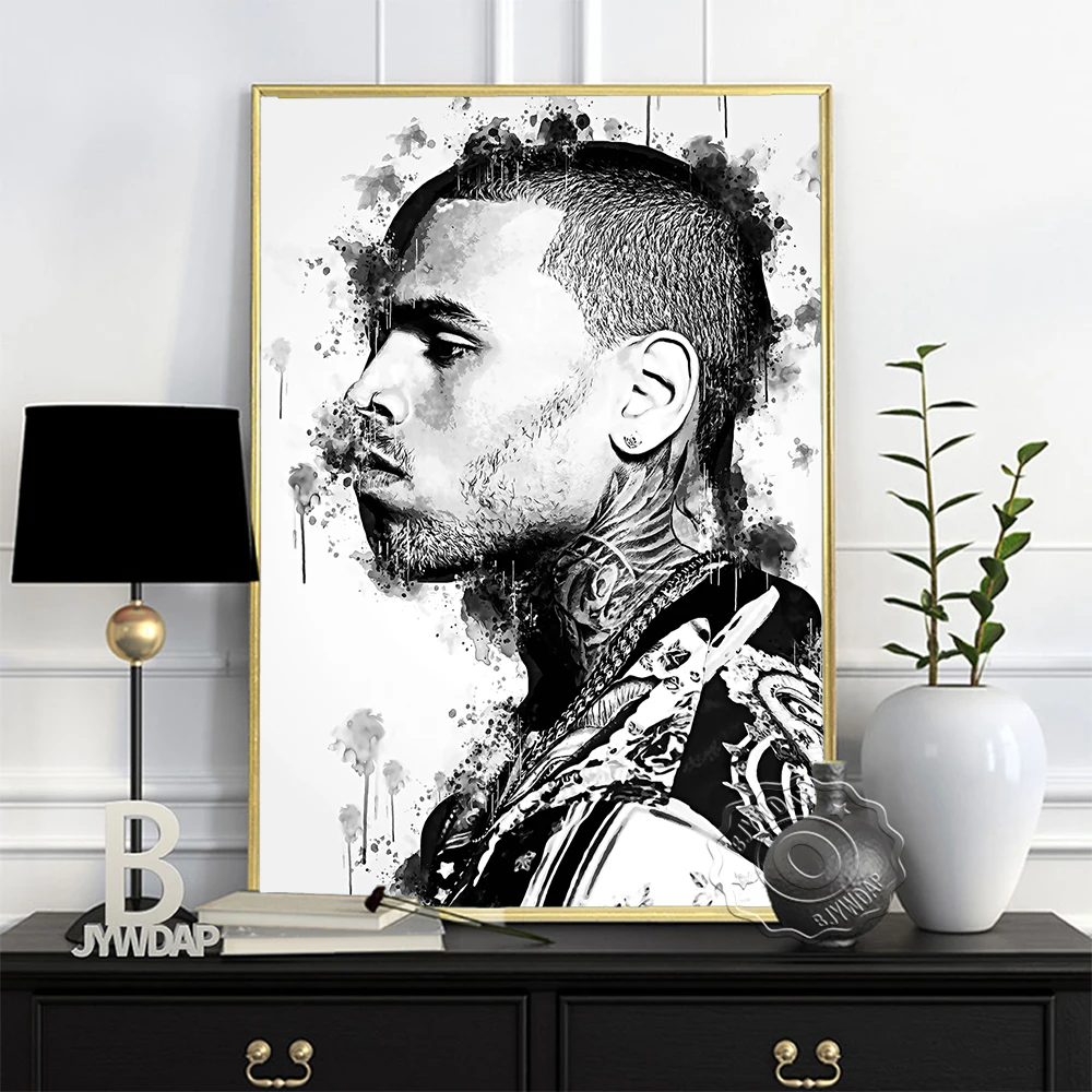 Chris Brown, Drawing by Natalia Mateo | Artmajeur