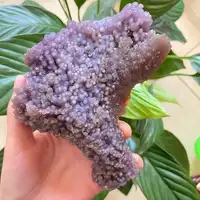 Rare! Top Natural Grape Agate Crystal Quartz Mineral Specimen Reiki Healing 2