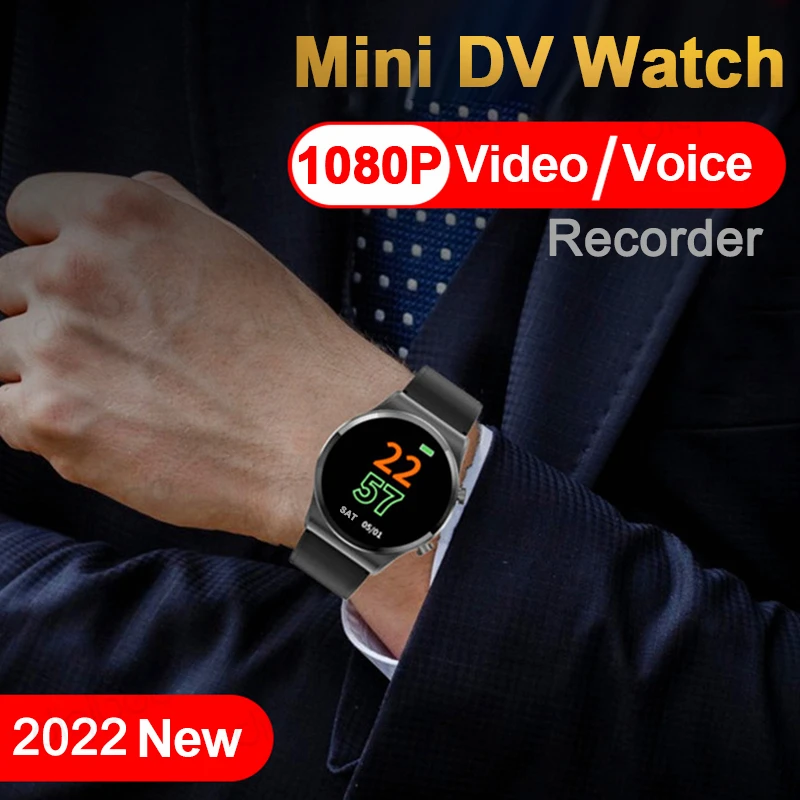 Gravador de Voz Esporte Pulseira Micro Espia Camara 1080p Câmera Espion Invisível Vídeo Tela Toque Relógio Inteligente Rastreador Fitness - Image 3