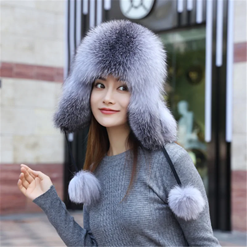Tide Fox Maomaozi одежда для родителей Jilei Feng cap Northeast на открытом воздухе кожаные и меховые шапки женские теплые наушники Лыжная шляпа