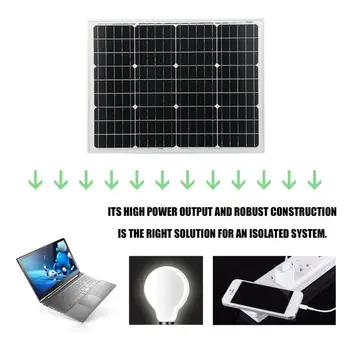 

New High Efficiency Sunpower Charger 50W 12V Outdoor Solar Charging Device Portable Monocrystalline Solar Panel Module