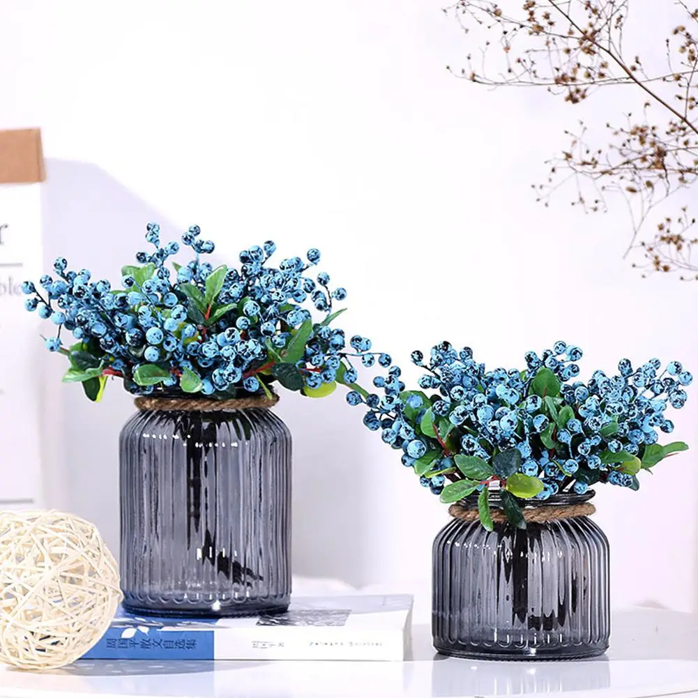 Artificial Berries Fruit Plants Wedding Party Floral Decor Craft Blue 
