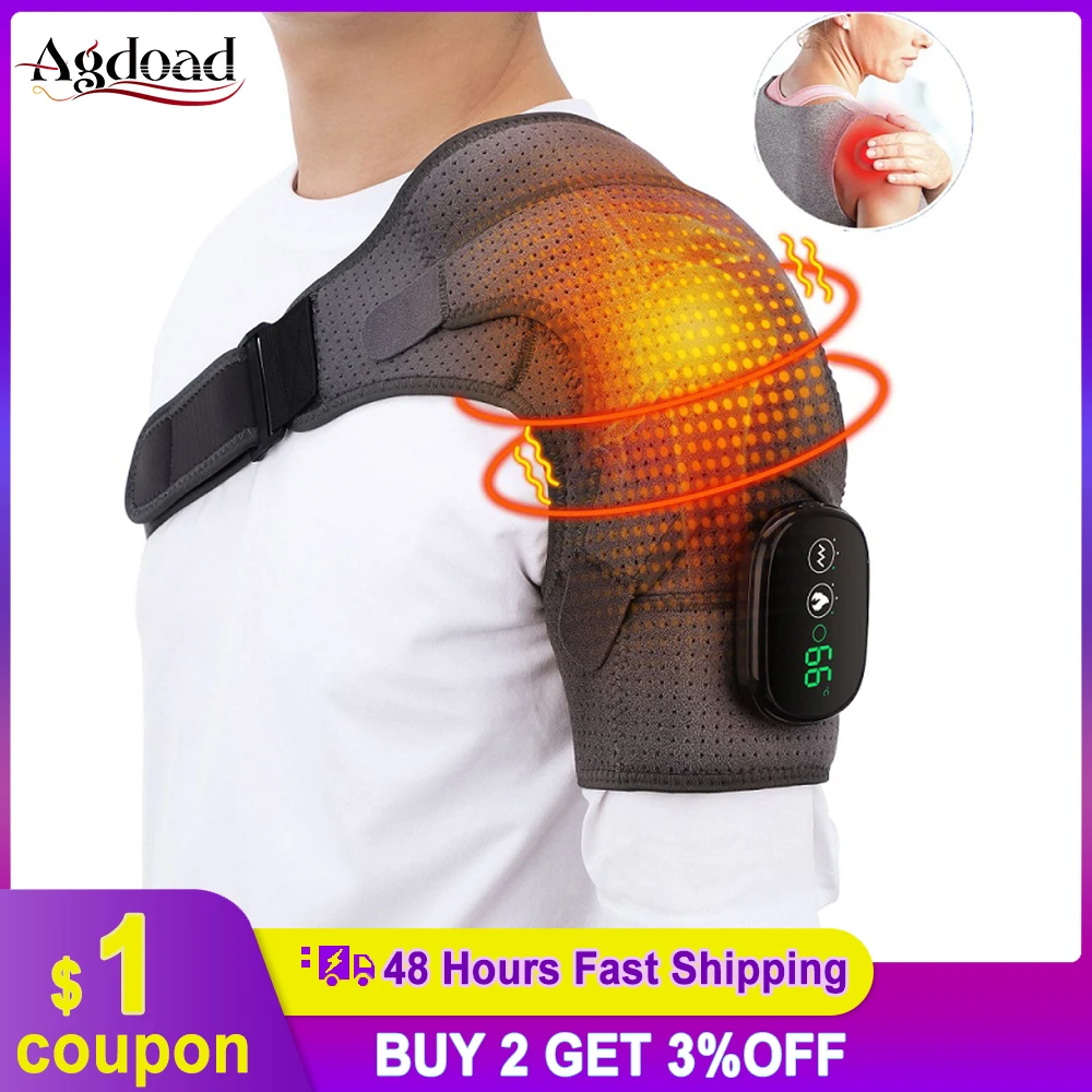 Electric Shoulder Brace Heating Vibration Massage Arthritis Shoulder