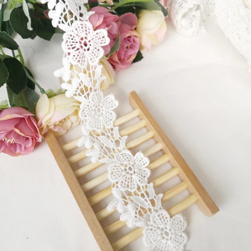 

19yards 4.7cmCotton embroidery lace fabric Garment needlework sewing Patchwork DIY Handmade accessories Clothes decoration 303