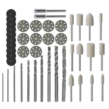 Ensemble d'outils rotatifs, petite lame de scie, tête de meulage en feutre, Kit de mèches rotatives pour bricolage, sculpture artisanale, fabrication du bois, 44 pièces