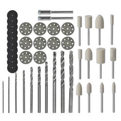 HOT 44 PCS Rotary Tool Set Small Saw Blade Felt Grinding Head Twist Drill Bit Kit for DIY Craft Carving Woodworking Making