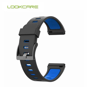 

Lookcare X1 Smart Band Watch Strap Men Women Breathable Soft Band Two-tone Silicone Watch Strap for Sports
