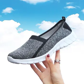 

Large Size Light Weight Sport Shoes Woman Summer Womens Running Shoes Woman Sneakers Men Sports Shoes Ladies Black Gray E-324
