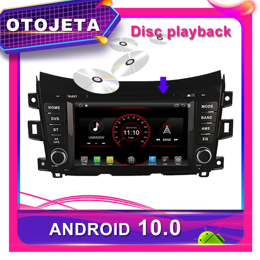 OTOJETA Автомобильный DVD Android 10,0 Автомобильный gps для NISSAN NAVARA 8 дюймов Автомобильный Радио мультимедийная лента рекордер bluetooth навигация