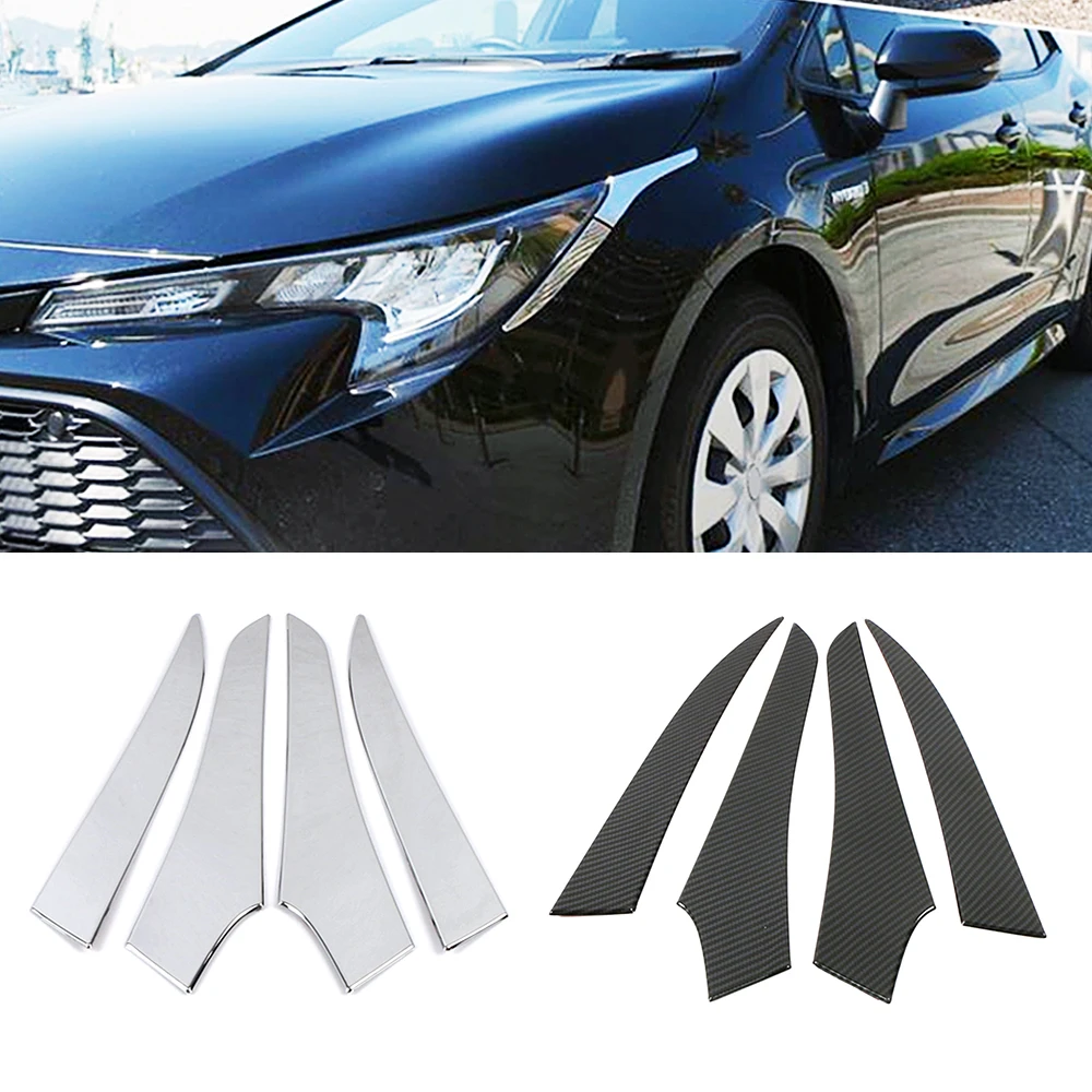 

Передний налобный фонарь для хэтчбека Toyota Corolla 2019-2021, Накладка для бровей, накладка на передние фары, веки, аксессуары для автомобиля, Стайлинг рамы