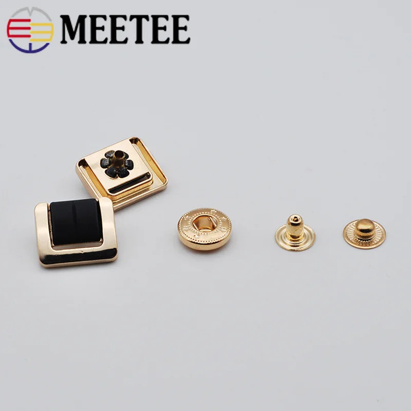 Meetee 10 комплектов 20*17 мм металлические кнопки нажимные шпильки крепежные сделай