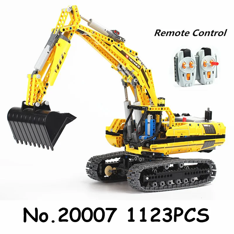 Lepinblocks Technic 20004 автокран MK II RC строительные блоки для грузовиков 20007 совместимые самоблокирующиеся 42009 8403 детские игрушки