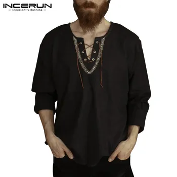 

INCERUN Mens Casual Shirts Vintage Tops