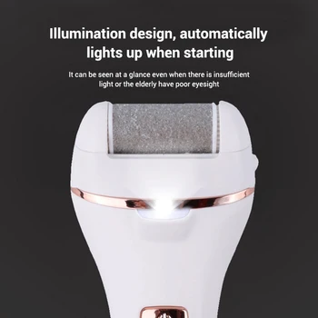 

2019 Household Electric Foot Grinder Set with 3 Replacement Heads and Battery Status Display Function